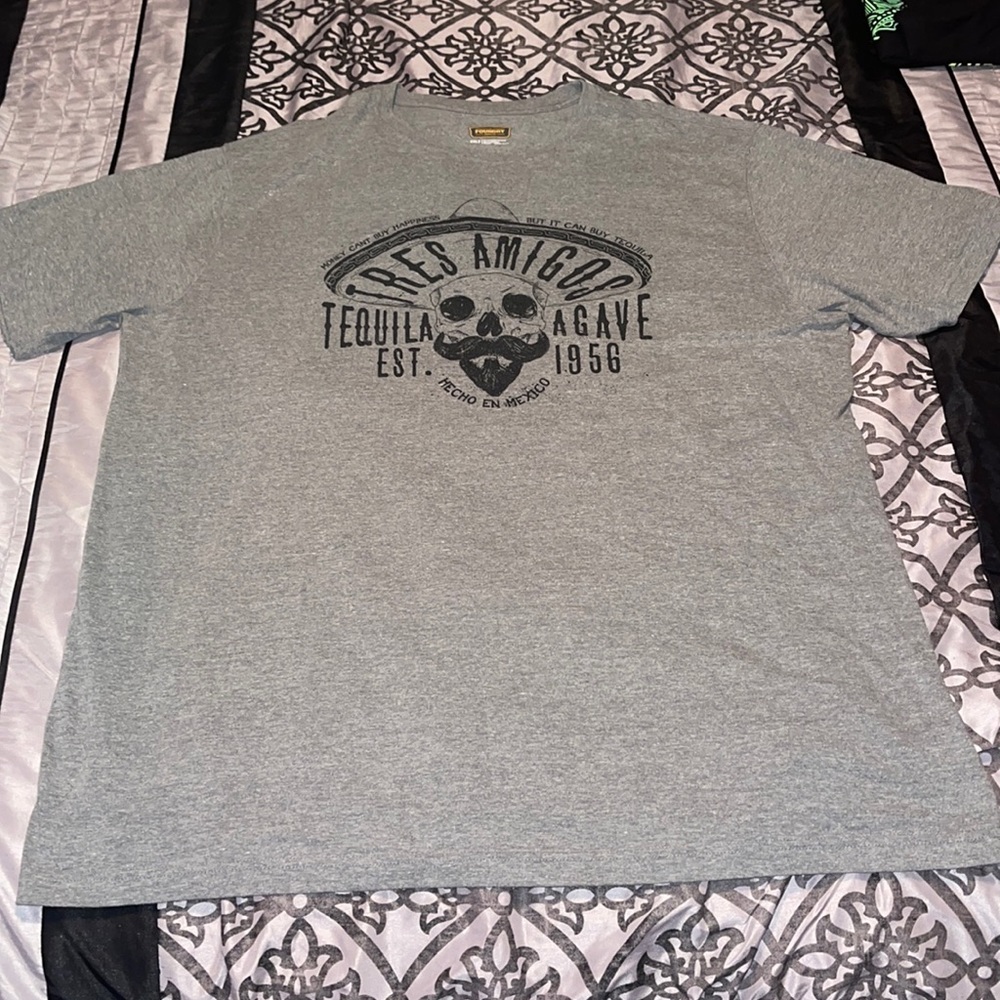 Newish 2xlt gray with small white accent dots, shirt by The Foundry.